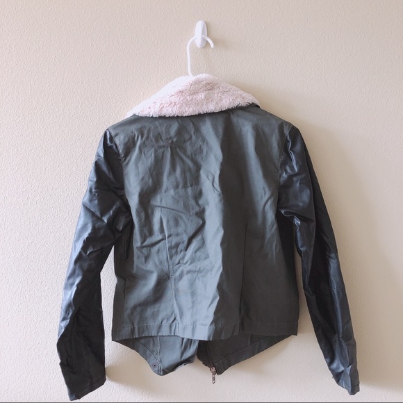 Roxy Faux Leather / Fur Moto Jacket - Picture 3 of 3